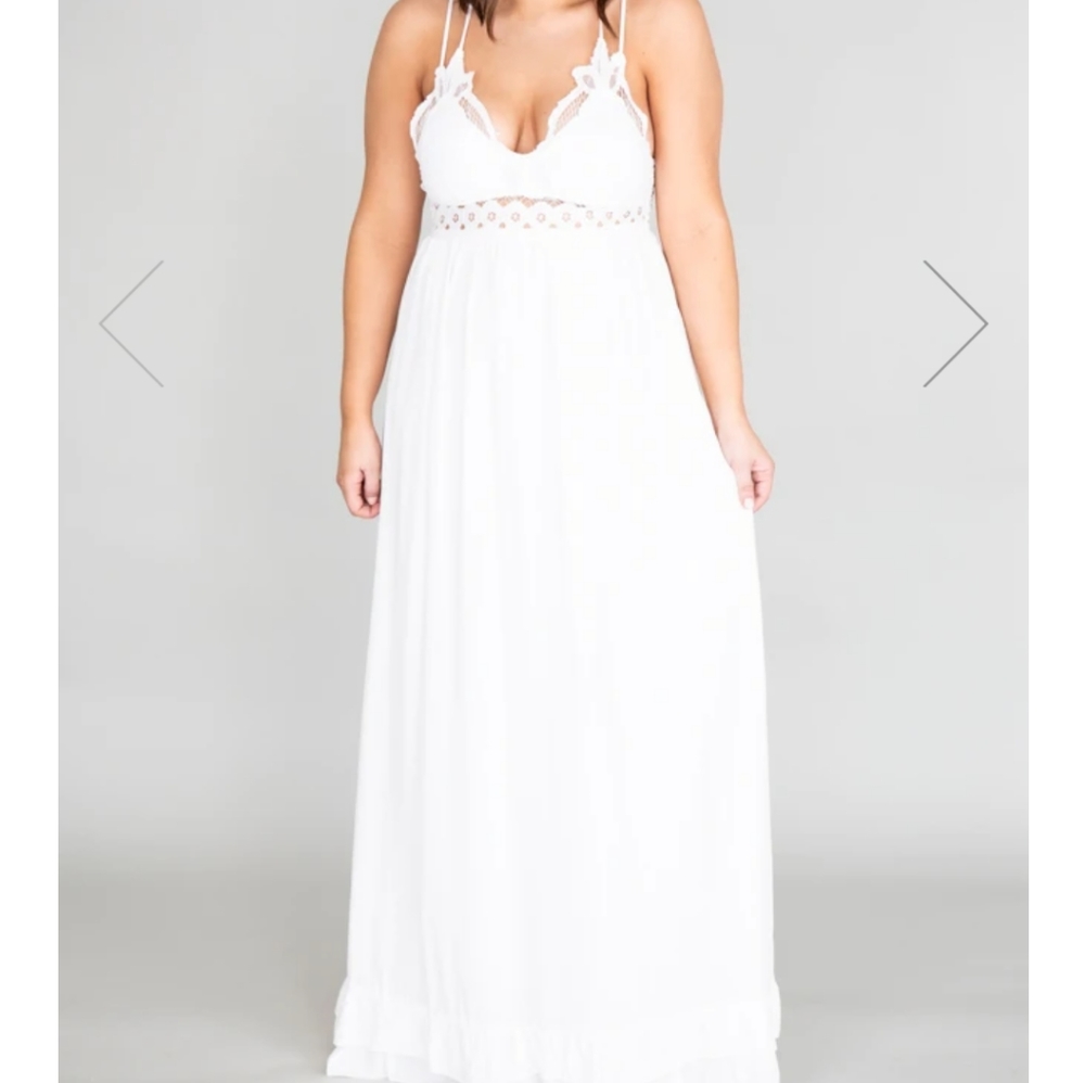 White maxi dress